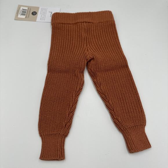 Goumi Kids Knit Jogger Pants Size 3-6 Months 100% Organic Cotton Sienna Baby NEW - Picture 4 of 7